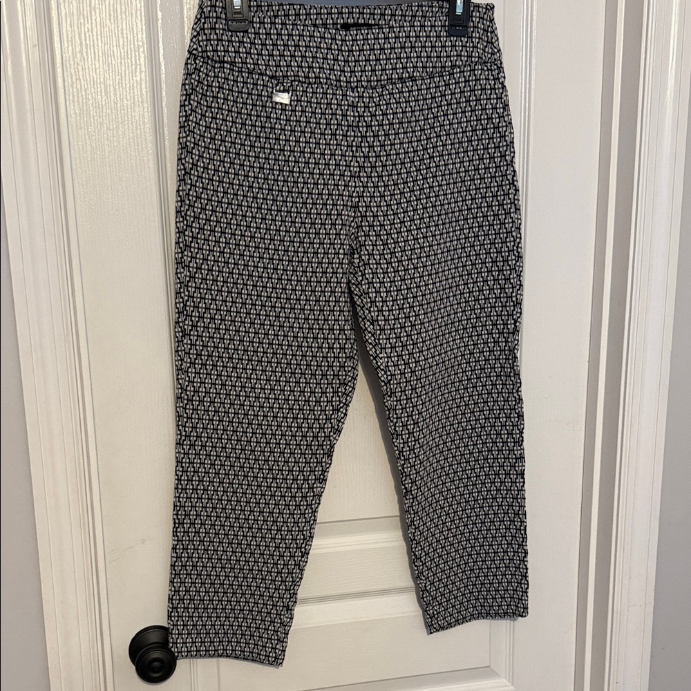 Premise Geometric Black and White Dress Pants